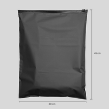 Cargar imagen en el visor de la galería, 30cm x 45cm Bolsa Frosted Negra con Zipper "Lisa" (100 Piezas)
