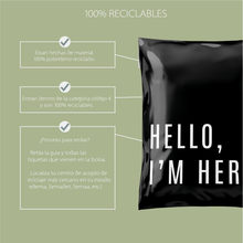 Cargar imagen en el visor de la galería, 35cm x 48cm Bolsa &quot;Hello, Im Here Black&quot; (100 Piezas)
