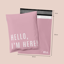 Cargar imagen en el visor de la galería, Bolsa de envío 25x33 cm | Hello I'm Here Pink – Pack 100 piezas
