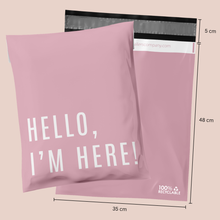 Cargar imagen en el visor de la galería, 35cm x 48cm Bolsa "Hello, Im Here Pink" (100 Piezas)
