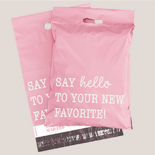 Cargar imagen en el visor de la galería, 30cm x 35cm Bolsa con Agarradera &quot;Say Hello To Your New Favorite Pink&quot; (100 Piezas)

