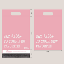 Cargar imagen en el visor de la galería, 30cm x 35cm Bolsa con Agarradera &quot;Say Hello To Your New Favorite Pink&quot; (100 Piezas)
