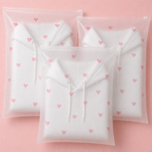 Cargar imagen en el visor de la galería, Bolsa de producto 30x45 cm | Frosted con zipper Corazones – Pack 100 piezas
