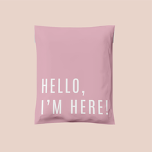 Cargar imagen en el visor de la galería, 25cm x 33cm Bolsa &quot;Hello, Im Here Pink&quot; (100 Piezas)
