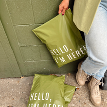 Cargar imagen en el visor de la galería, 35cm x 48cm Bolsa &quot;Hello, Im Here Green&quot; (100 Piezas)
